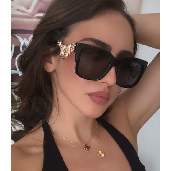 NEW Roberto Cavalli SRC041 Black Snake Sunglasses $740